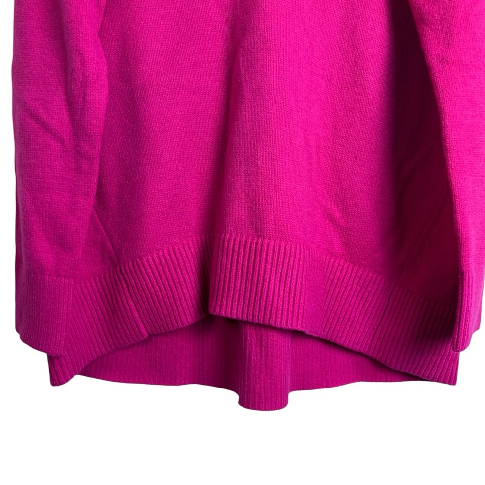 Banana Republic Factory Perfectly Soft V-Neck Sweater Berry Pink Size Petite L - Picture 8 of 14